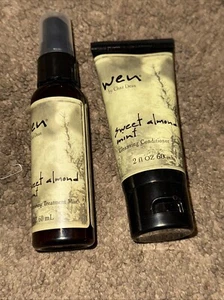Acondicionador limpiador WEN Sweet Almond Mint 2 oz tamaño viaje + niebla de reposición - Imagen 1 de 8
