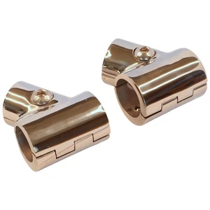 2 Teil scharniert T-Fitting mit 60 Grad Winkel, Edelstahl 2 Größen 22 mm/25 mm - Bild 1 von 7