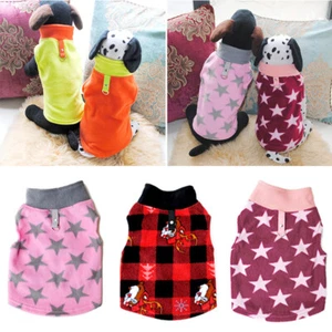 Puppy Dog Clothes Fleece Pullover T-shirt Dogs Pet Cat Warm Vest Sweater Hoodi ~ - Picture 1 of 18
