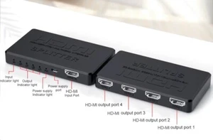 SPLITTER SDOPPIATORE FULL HD 1080P 3D 1x4 4 USCITE HDMI alimentato da porta USB - Imagen 1 de 1