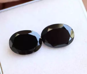 20.20 Ct Genuine Natural Black Spinel AAA Rated Oval Faceted Cut Loose Stones - Picture 1 of 3