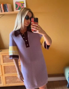 GANT Purple Knit Jumper Collar Dress - Picture 1 of 5
