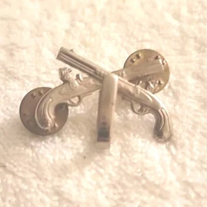 Vintage Korean War Era Military Police Whistle Holder Clutch-Back Pin  - Picture 1 of 3