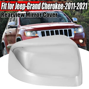 1X Conjunto de tapa de cubierta de espejo retrovisor lateral derecho para Jeep Grand Cherokee 2011-2021 cromado - Imagen 1 de 11