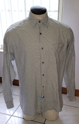 Camisa de vestir Ralph Lauren etiqueta púrpura a cuadros 100 % algodón Italia talla M mediana Foto 1 de 4