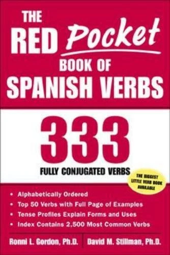 Ronni Gordon David Stillman The Red Pocket Book of Spanish Verbs (Paperback) - Image 1 of 1
