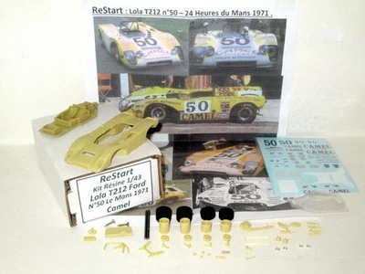 Lola T212 Camel n°50 Le Mans 1971 Edwards Enever Kit résine 1/43 ReStart - Photo 1/3