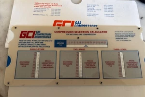 Öl- und Gastechnik Kompressionsauswahl Rechner Rechenschieber von GCI A5 - Bild 1 von 3