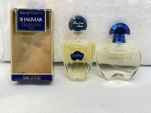 Lot of 2 Rare Vtg. Guerlain Shalimar .17oz 5 ml EDT Eau de Toilette (.34oz Total - Picture 1 of 6