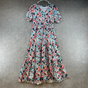 Shein Women's Dress Size Large Multicolor Short Sleeve V-Neck Pullover - Picture 1 of 10