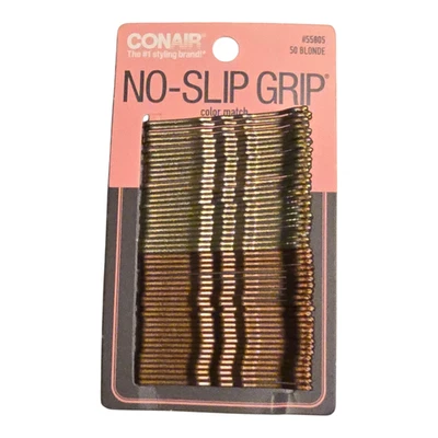 Conair No-Slip Grip Color Match Bobby Pins Blonde 50 Pieces #55805 - Image 1 of 2
