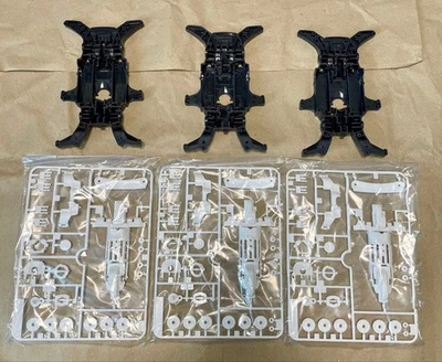 Tamiya Mini 4WD MA Chassis Gray with White Old A Parts 3 Sets - Image 1 of 4