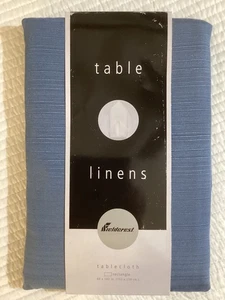 Fieldcrest Table Linens PACIFIC BLUE Rectangle Fabric Tablecloth 60”x 102"  NEW - Picture 1 of 7