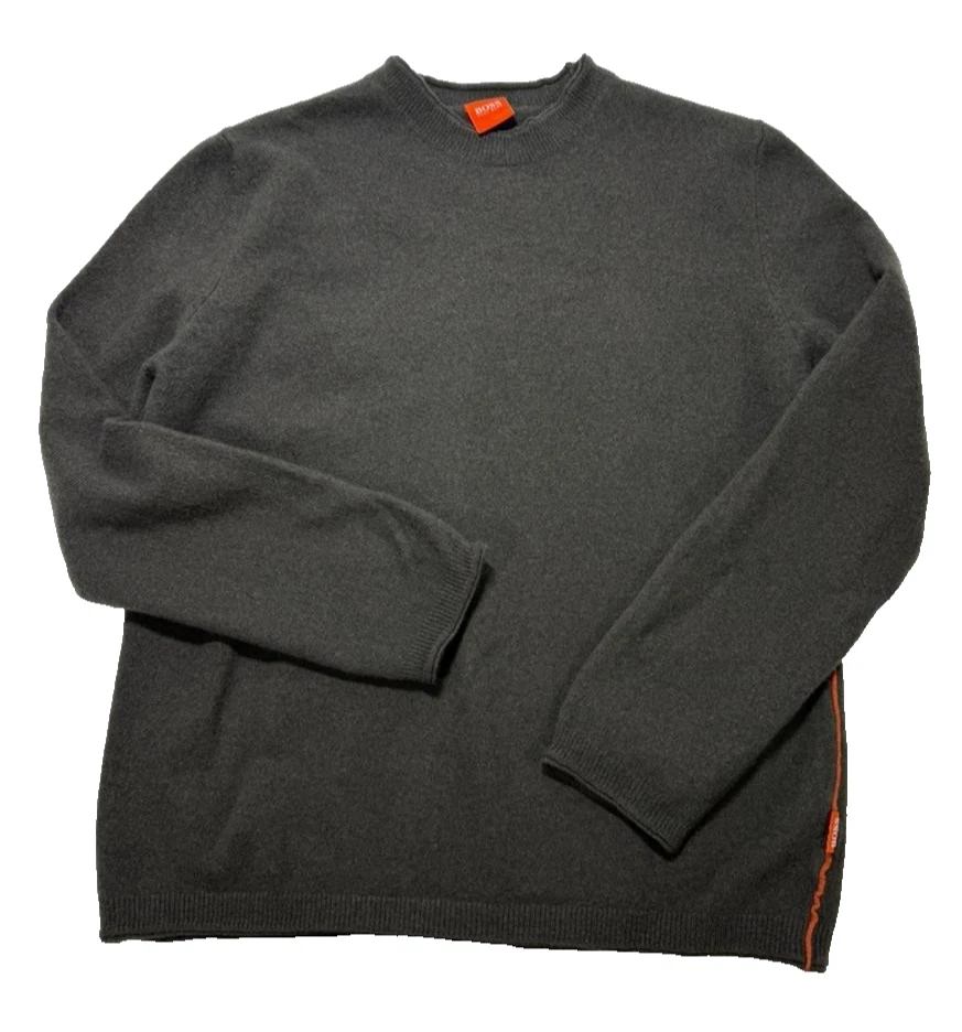 Hugo Boss Mens Grey Wool Knit Sweater Crewneck L - Image 1 of 4