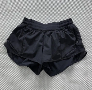 Pantaloncini sportivi Lululemon donna neri elasticizzati in vita taglia 4 - Foto 1 di 7