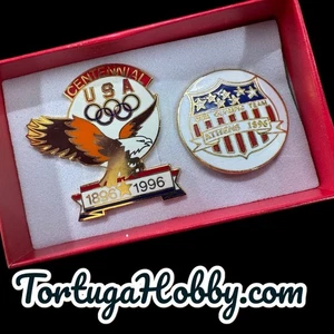1996 Atlanta Olympics Pin Set - Athen 1896 Olympic Commemorative Pin 2 Pin Set - Bild 1 von 3