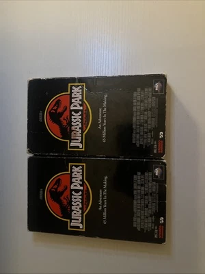 Jurassic Park by Steven Spielberg (VHS, 1993), 1st Release 81409 x2 - Image 1 of 4