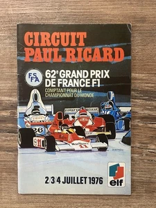 Offizielles Programm 62. Grand Prix de France F1 1976 - Circuit Paul Ricard - Selten - Bild 1 von 13