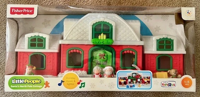 Fisher-Price Little People Santa's North Pole Cottage with Holiday Music and Lights