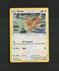 Eevee SWSH190 Sword & Shield Black Star Promo Holo Pokemon Card LP - Picture 1 of 10