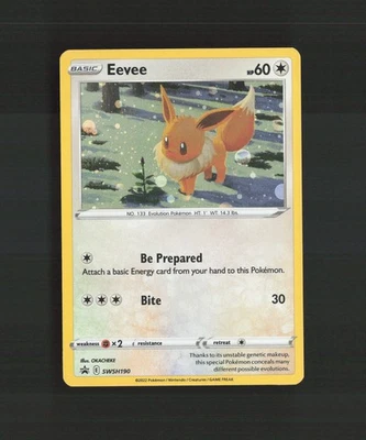 Eevee SWSH190 Sword & Shield Black Star Promo Holo Pokemon Card LP - Image 1 of 4