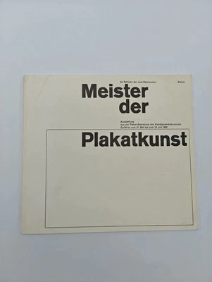 Meister der Plakatkunst 1959 Zurich Poster Art Exhibition Catalog Swiss Design - Image 1 of 4