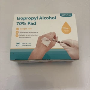 Winner Alcohol Prep Pads Wipes 200 Count 1 Pack - Picture 1 of 3