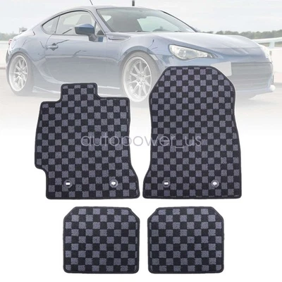 Alfombrillas a cuadros con bandera para Subaru BRZ/Toyota 86/Scion FR-S 2013-2020 Foto 1 de 4
