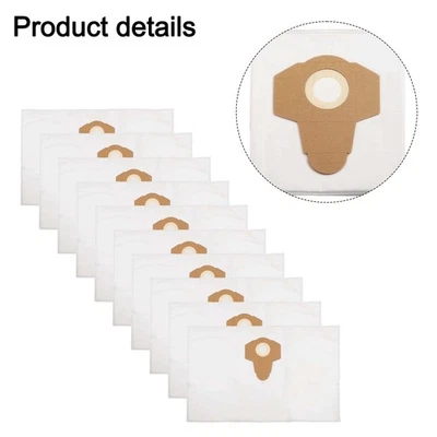 Staubsaugerbeutel für TE VC1825 TC VC1820 Nass-Trockenreiniger 10 Stück Ersatz - Bild 1 von 4