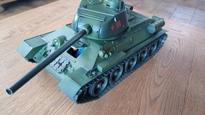 Char RC 1/16 Heng Long T34/85 Chassis métal, roues , boite vitesses acier - Photo 1/4