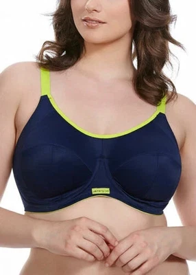 Elomi 8041 Energise Sports Underwired Full Cup Side Support Gym Bra Sz 38DD  *89 - Image 1 of 3
