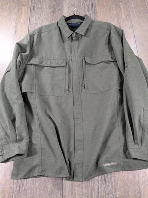 Exofficio Shacket Button Up Mens XL Green Long Sleeve BugsAway Double Pockets - Image 1 of 4