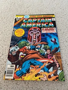 Captain America Annual 4 VF + 8.5 High Grade Magneto Jack Kirby Art - Picture 1 of 5