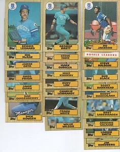 1987 Topps Baseball KC ROYALS Complete team set-BO JACKSON, BRETT, SABERHAGEN - Picture 1 of 1