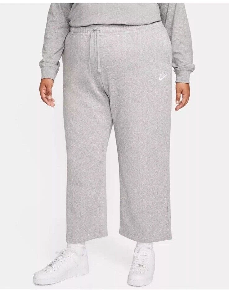 Nike Sportswear Club Fleece Pants Wide Leg Sweatpants FB7262 Women 2X Gray