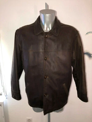 Chaqueta de Cuero Acolchada de Invierno Marrón Madera de Roble Talla L Excelente Estado Foto 1 de 4