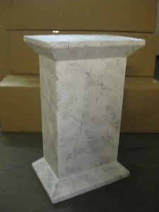 Colonna "Medusa" altezza 72 cm color carara marmorizzata colonna floreale struttura tavolo base - Foto 1 di 10