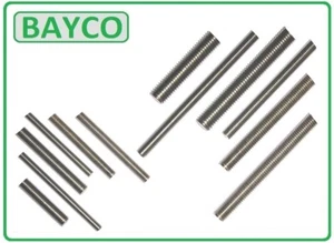 4mm - M4 & 5m - M5 STAINLESS STEEL STUDDING THREADED BAR ST/STEEL CUT LENGTHS - Picture 1 of 4
