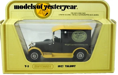 Matchbox of Yesteryear No: Y-5 1927 TALBOT Van in WRIGHT's Coal, Tar & Soap MIB - Image 1 of 4