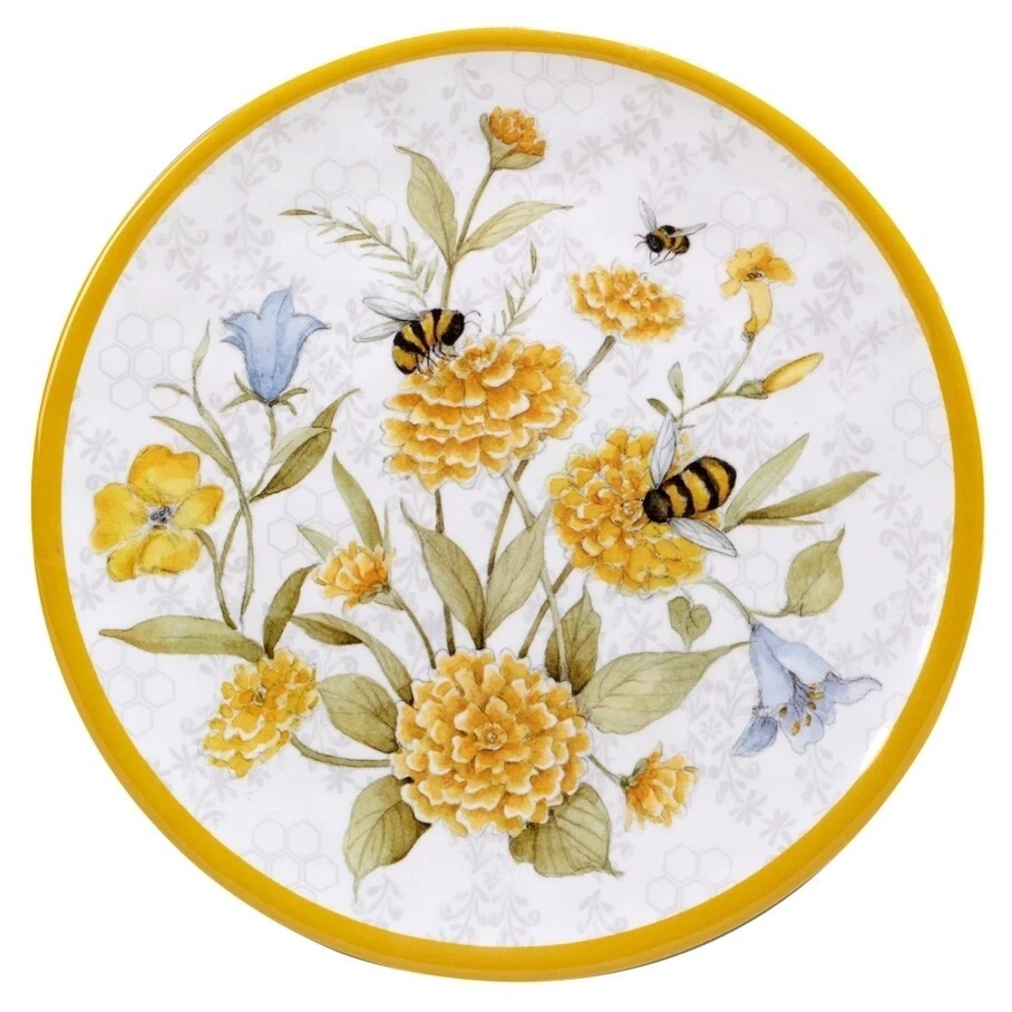 Certified International Bee Sweet 9in Melamine Salad Dessert Plates Set of 4 - Image 1 of 1