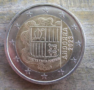 Andorra 2023 year 2 euro Coin  coat of arms of Andorra rare coins - Picture 1 of 6