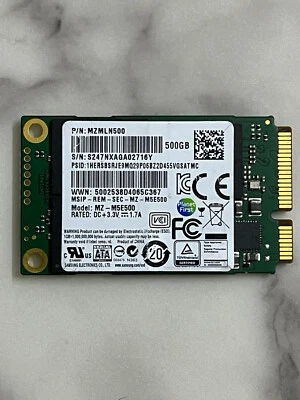 SAMSUNG SSD 850 EVO mSATA MZ-M5E500  500GB P/N:MZMLN500 For HP Dell Laptop SSD - Image 1 of 4