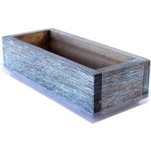 Cubilan Planter Box Brown Solid Wood Rust Resistance Outdoor Drainage Holes 2Pc - Picture 1 of 5