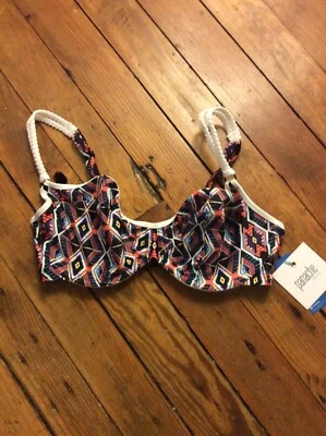 Nuevo con etiquetas Top Panache Swim Elle Balconette SW0870 Color Estampado Tribal Talla 34E Reino Unido Foto 1 de 4
