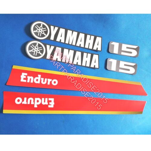 Fit Yamaha 15hk 2 stroke 6B4K E15DMH enduro Påhengsmotor   klistremerker sticker kit