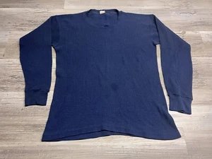 Vintage K-Mart Waffelstrick Thermo Langarm Unterwäsche Top Größe L Made in USA - Bild 1 von 6