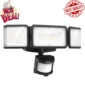 Battery Powered LED Flood Light Outdoor,1500Lm Motion Sensor Security Lights, IP - Picture 1 of 9