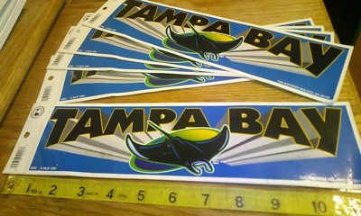 5 pegatinas de parachoques Tampa Bay Devil Rays 1995 de Tag Express nunca usadas Foto 1 de 2