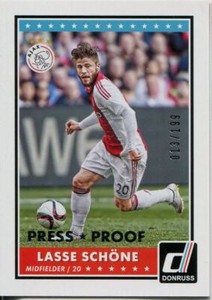 Donruss Soccer 2015 Silver Parallel Base Card [199] #15 Lasse Schone