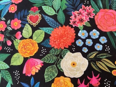 Dear Stella Miriam Bos Bellezza DMB2868 Corazón Floral Mexicano Negro Por POR Y Foto 1 de 3